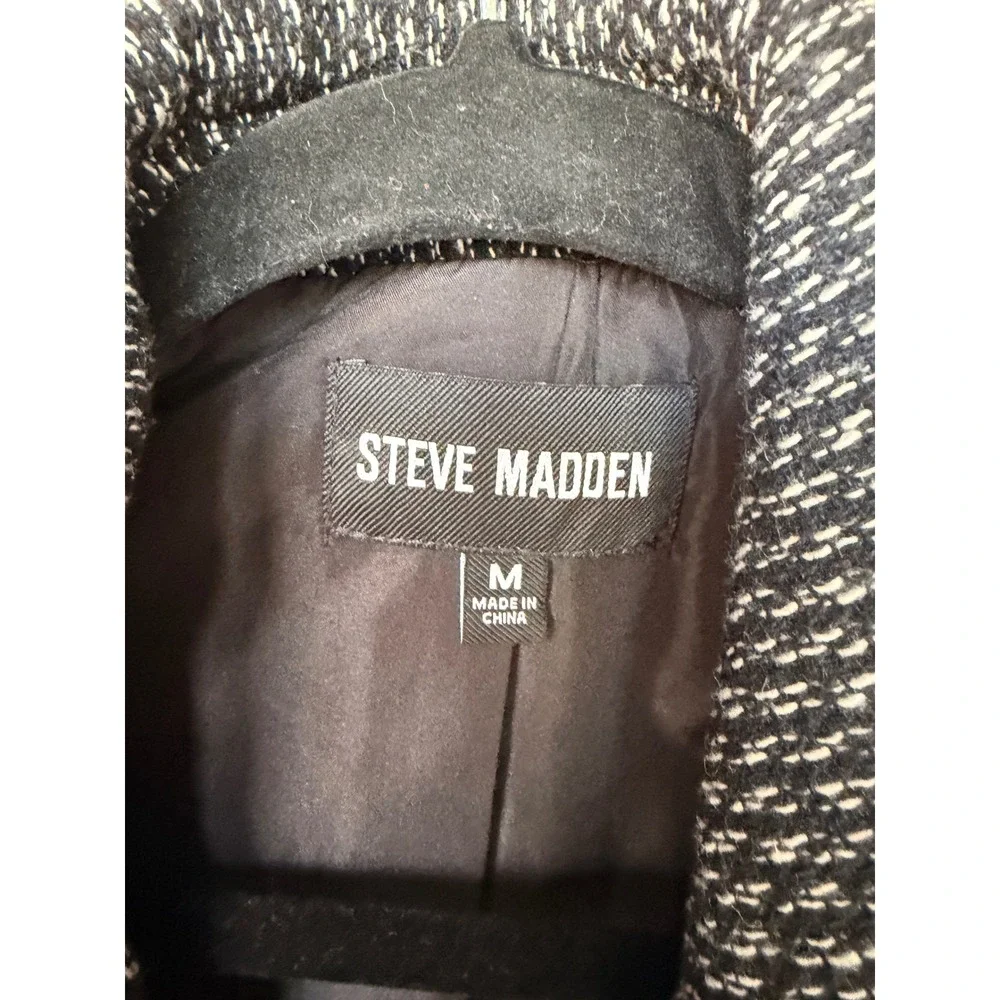 STEVE MADDEN Justine Women's Blazer Jacket Textured Lined‎ Black Size M